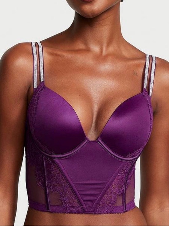 Victoria's Secret Other - Victoria's Secret Purple Longline Push-Up‎ Bra